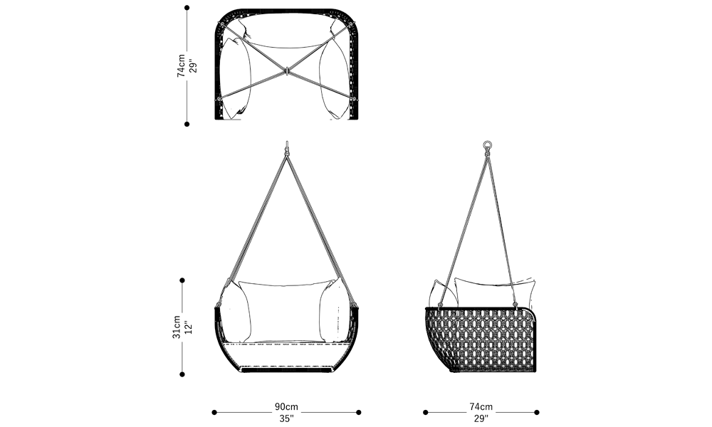 Image of the main dimensions of the product